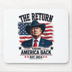 Tapis De Souris Le Président Patriotique Donald Trump Cowboy prend