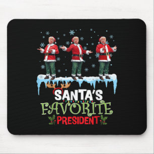 Tapis De Souris Le président préféré du Père Noël Père Noël Trump