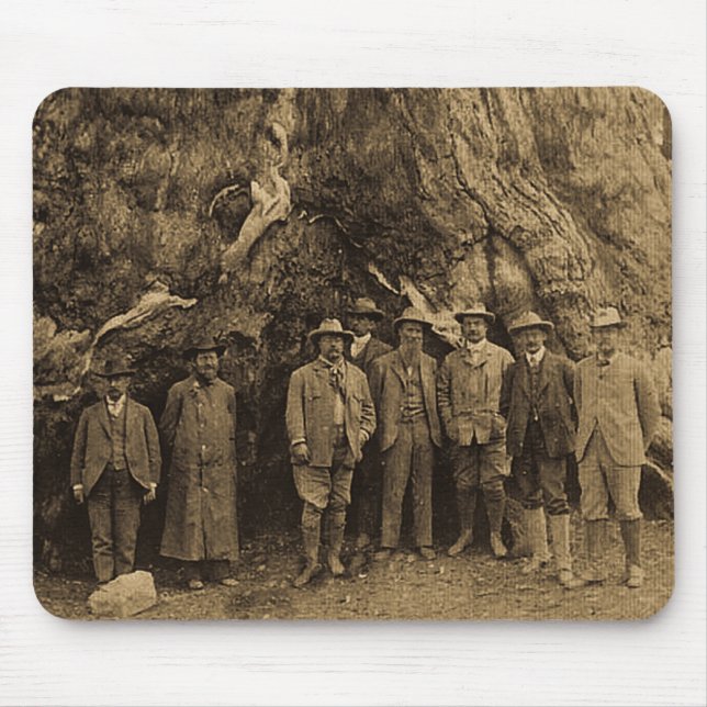 Tapis De Souris Le Président Roosevelt et John Muir sous (sépia) (Devant)