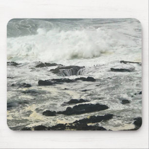 Tapis De Souris Le Puits de Thor, Cape Perpetua, côte de l'Oregon