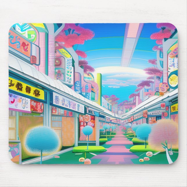 Tapis De Souris Le quartier de Sakae - Japon Art (Devant)