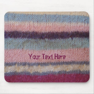 Tapis De Souris le rétro style coloré tricoté barre l'amusement