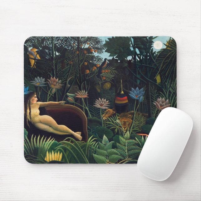 Tapis De Souris Le rêve d'Henri Rousseau (1910) (Avec souris)