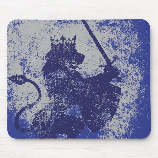 Tapis De Souris Le Roi grunge Mousepad de lion (Devant)
