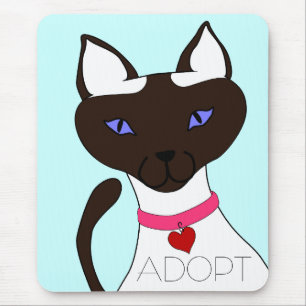 Tapis De Souris Le Ronronnement-fect Moira ADOPTENT l'Aqua