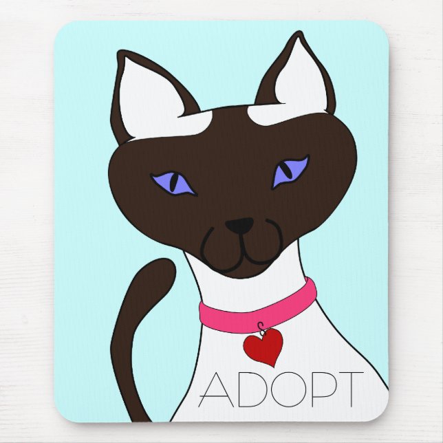 Tapis De Souris Le Ronronnement-fect Moira ADOPTENT l'Aqua (Devant)