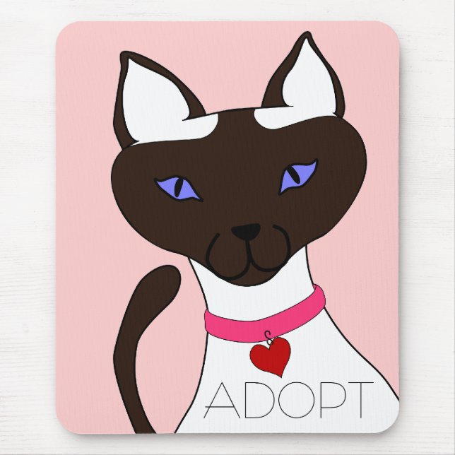 Tapis De Souris Le Ronronnement-fect Moira ADOPTENT Mousepad rose (Devant)