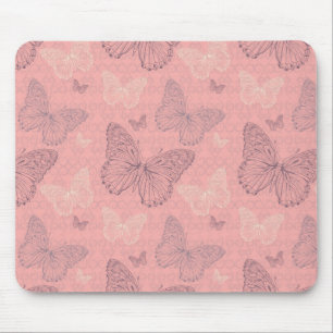 Tapis De Souris Le rose de papillon