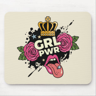 Tapis De Souris Le style tatouage Girl Power