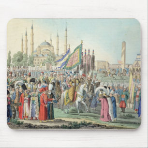 Tapis De Souris Le sultan turc passant en revue ses Janissaries