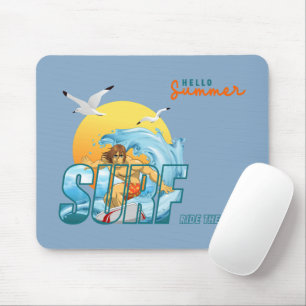 Tapis De Souris Le surfeur fait le tour de la vague M