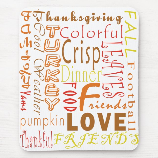 Tapis De Souris Le thanksgiving exprime Mousepad (Devant)