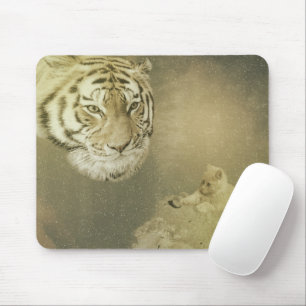 Tapis De Souris Le Tigre Et Le Kitten, Mousepad