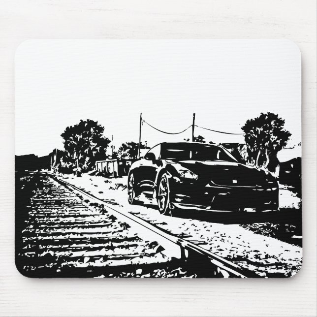 Tapis De Souris Le train d'horizon dépiste le tir (Devant)