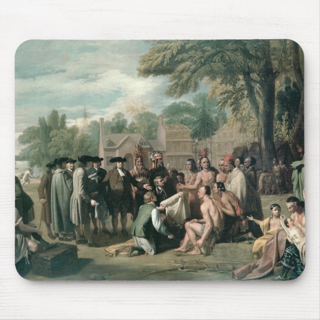 Tapis De Souris Le Traité de William Penn avec les Indiens dedans (Devant)