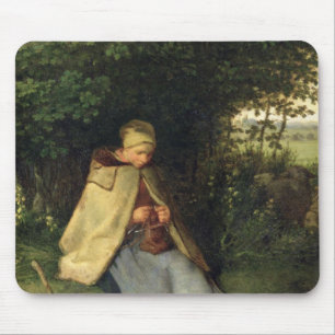 Tapis De Souris Le tricoteur ou, la bergère assise, 1858-60