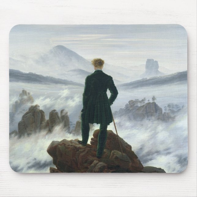 Tapis De Souris Le vagabond au-dessus de la mer du brouillard, (Devant)
