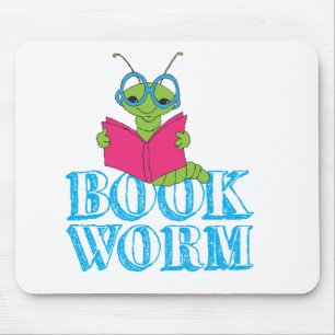Tapis De Souris Le ver de livre Green Brilliant Cartoon