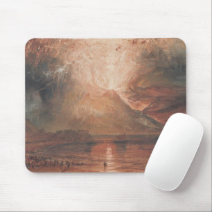 Tapis De Souris Le Vésuve en Eruption Naples Italie J. Turner