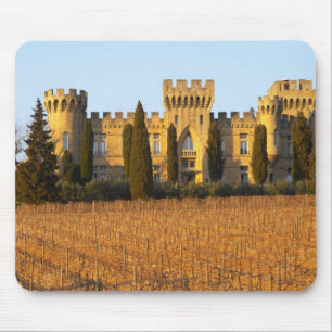 Tapis De Souris Le vignoble avec les vignes de syrah et le châtea