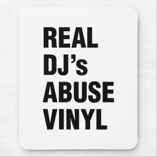 TAPIS DE SOURIS LE VINYLE DE LA VIOLENCE DE VÉRITABLE DJ