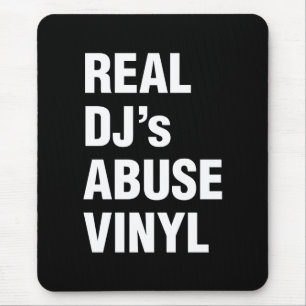 TAPIS DE SOURIS LE VINYLE DE LA VIOLENCE DE VÉRITABLE DJ