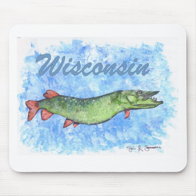 Tapis De Souris Le Wisconsin Muskie (Devant)