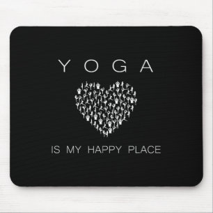 Tapis De Souris Le yoga est mon endroit heureux Inspirant Motivati