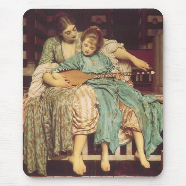 Tapis De Souris Leçon de musique par Lord Frederic Leighton (Devant)