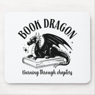 Tapis De Souris Lecteur de fantasy Dragon Livre Citation livresque