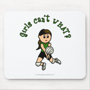 Tapis De Souris Lecteur de volley-ball féminin léger en uniforme