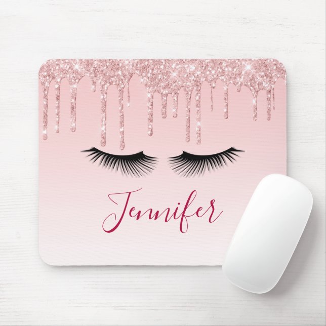 Tapis De Souris Lecteurs de Parties scintillant rose moderne et ci (Avec souris)