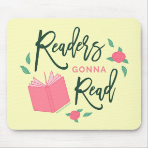 Tapis De Souris Lecteurs Floraux De Livres Vont Lire