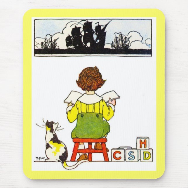 Tapis De Souris Lecture de garçon (Devant)