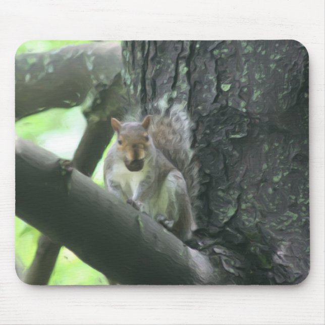 Tapis De Souris L'écureuil dans l'art animal arboré (Devant)