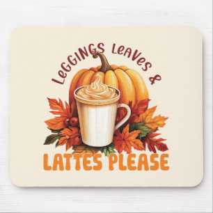 Tapis De Souris Leggings, Feuilles et lattes S'il vous plaît - Aut