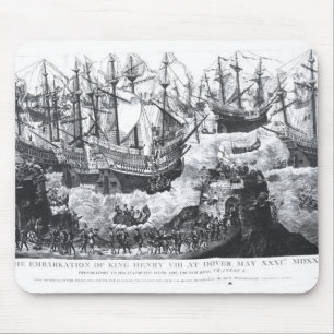 Tapis De Souris L'embarquement de Henry VIII à Douvres