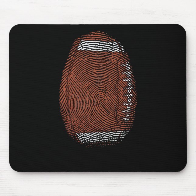 Tapis De Souris L'empreinte digitale comme sport de football améri (Devant)