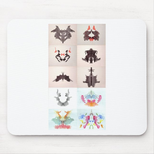 Tapis De Souris L'encre d'essai de Rorschach éponge chacun des 10 (Devant)