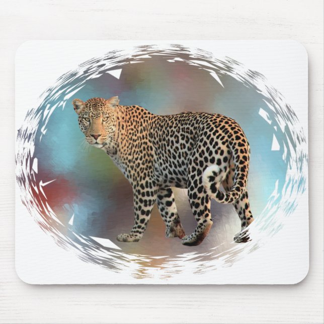 Tapis De Souris Leopard Moderne Pop Art Modèle tendance (Devant)