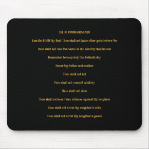 Tapis De Souris Les 10 commandements