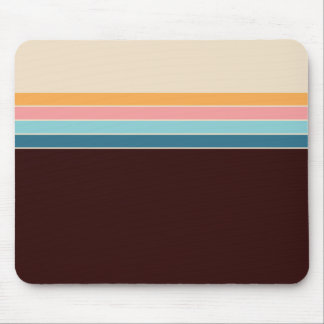 Tapis De Souris les années 70 bandes de couleurs rétrospectives Vi