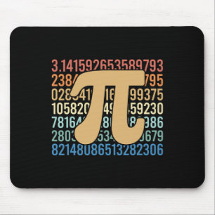 Tapis De Souris les années 70 Rétro Pi Jour Math Numéros d'équatio