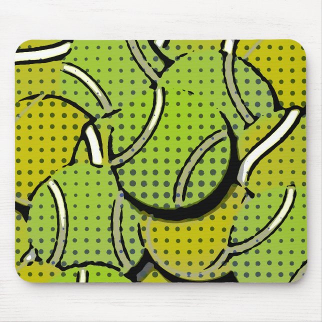 Tapis De Souris Les balles de tennis soustraient le collage (Devant)