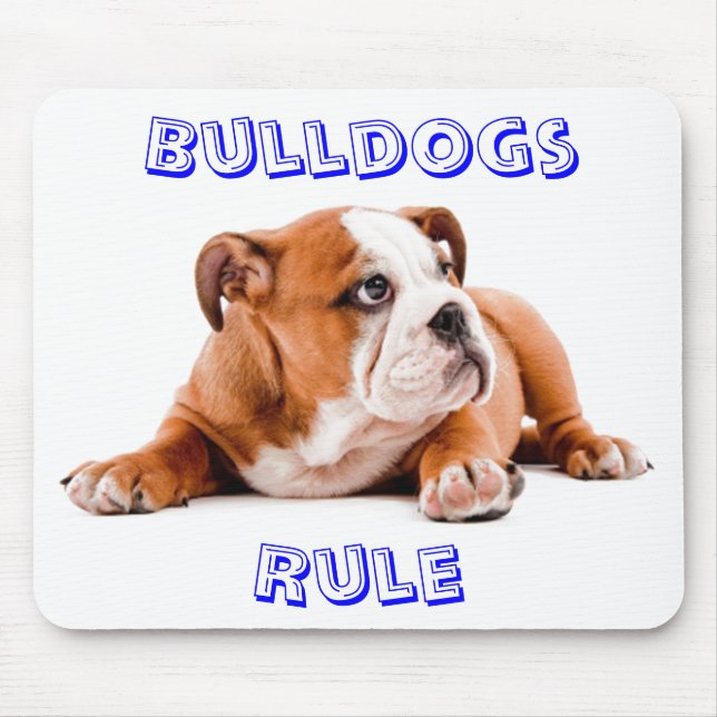 Tapis De Souris Les Bulldogs gouvernent Mousepad (Devant)