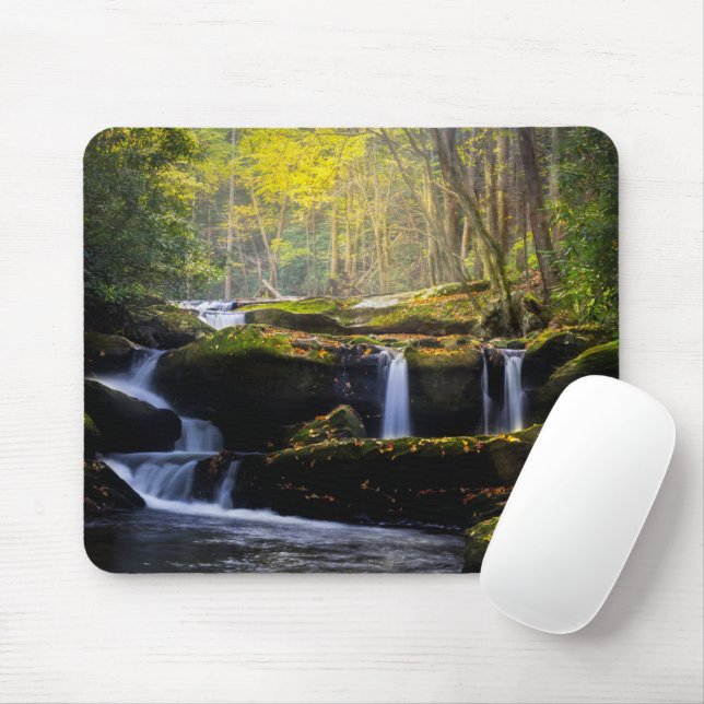 Tapis De Souris Les cascades | Parc national de Great Smoky Mounta (Avec souris)