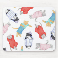 TAPIS DE SOURIS LES CHATS EN PYJAMA