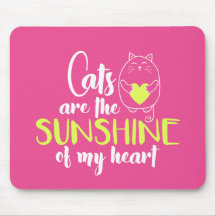 Les chats sont le soleil de My Heart Mouse Pad
