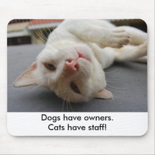 Tapis De Souris Les "chiens ont des propriétaires. Les chats ont