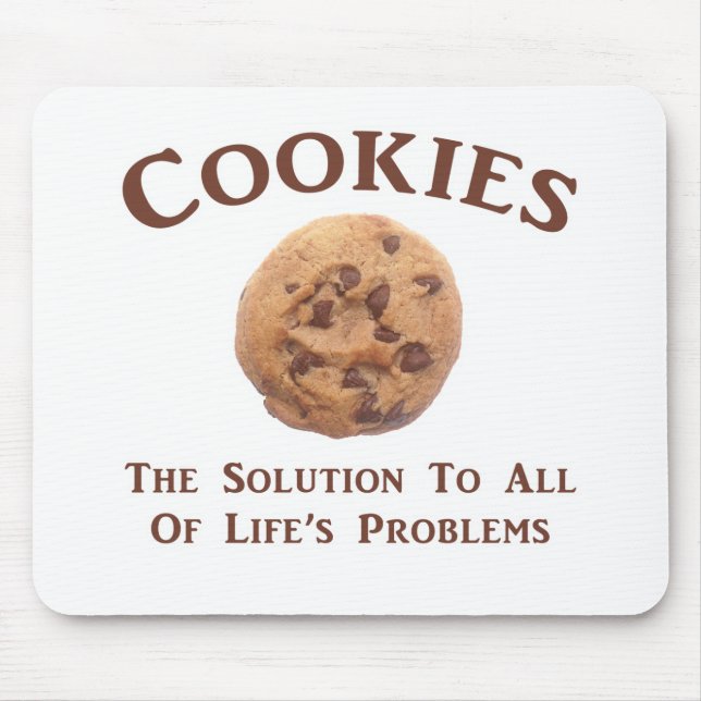 Tapis De Souris Les cookies résolvent des problèmes (Devant)